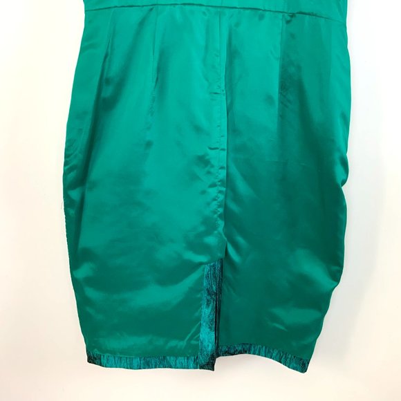 New Siri The Dresden Special Occasion Emerald Green Sleeveless Dress Size 16 - Picture 13 of 16